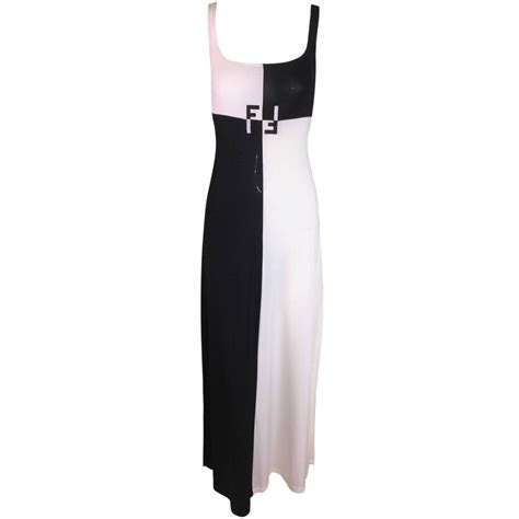 fendi dress black and white|Fendi sleeveless dresses.